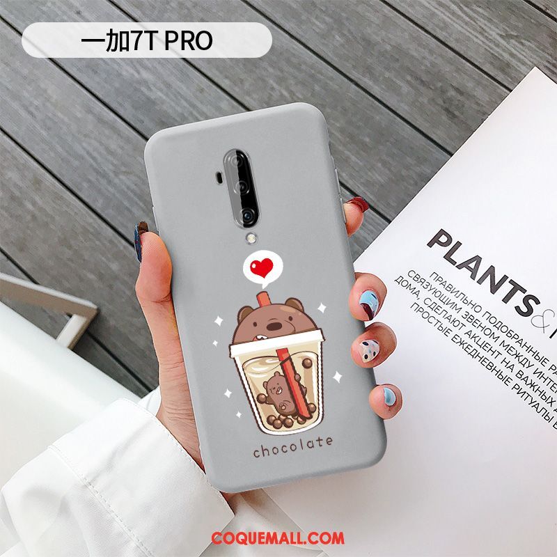 Étui Oneplus 7t Pro Dessin Animé Incassable Rose, Coque Oneplus 7t Pro Petit Charmant