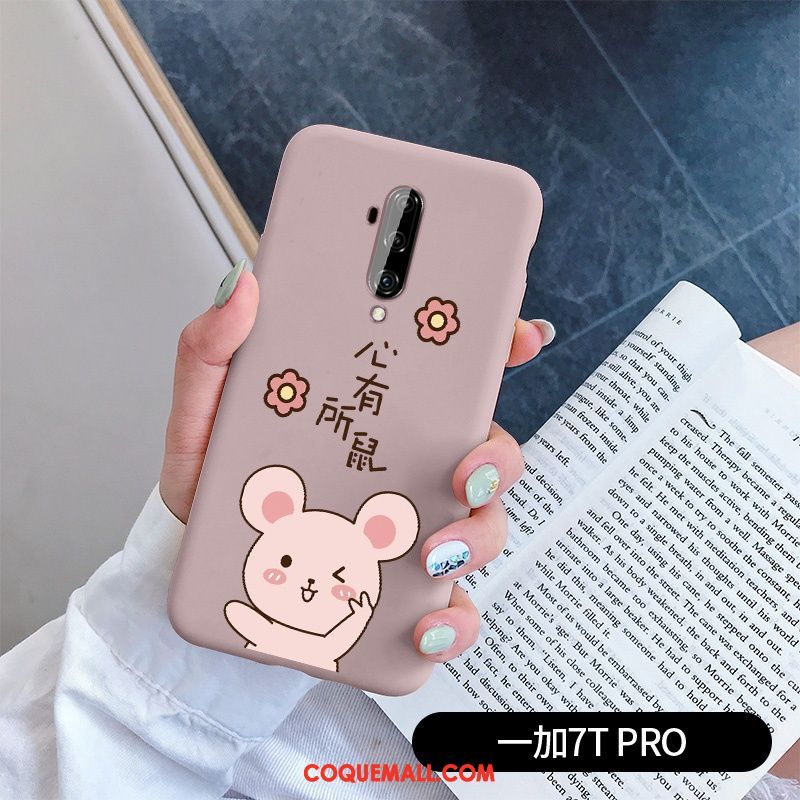 Étui Oneplus 7t Pro Frais Tout Compris Personnalité, Coque Oneplus 7t Pro Protection Délavé En Daim