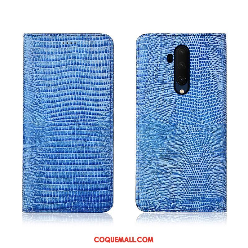 Étui Oneplus 7t Pro Protection Clamshell Fluide Doux, Coque Oneplus 7t Pro Incassable Cuir Véritable Braun