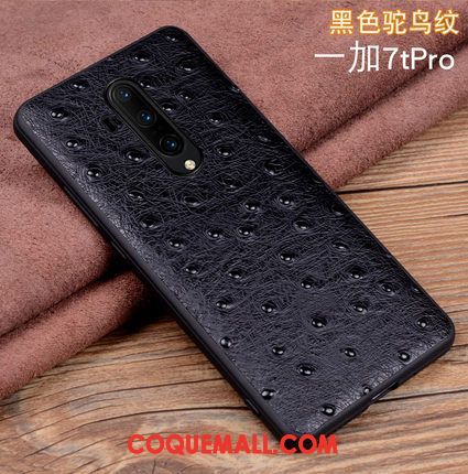 Étui Oneplus 7t Pro Protection Très Mince Cuir Véritable, Coque Oneplus 7t Pro En Cuir Téléphone Portable Braun