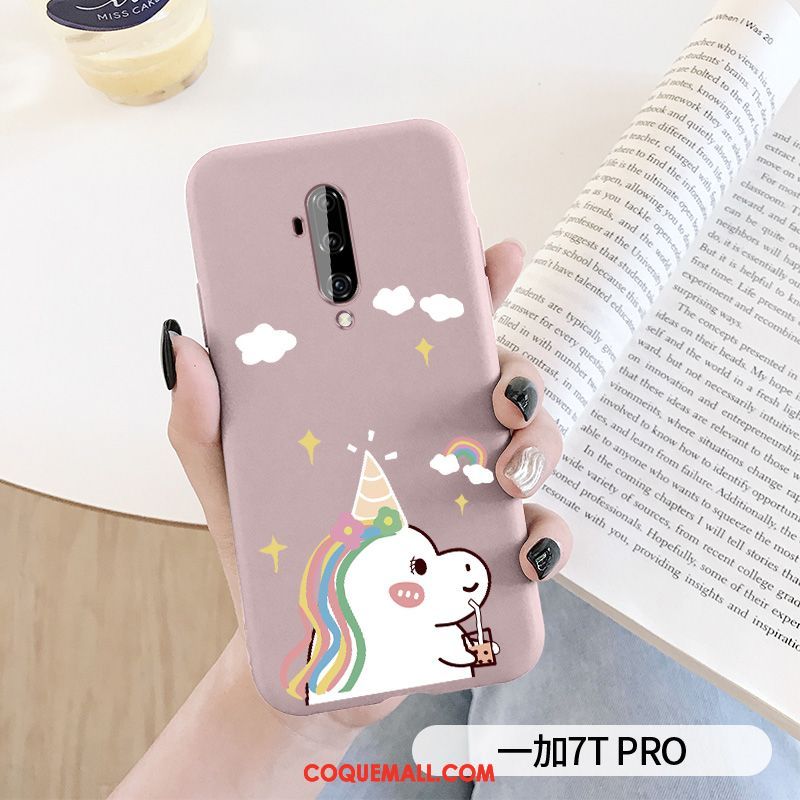 Étui Oneplus 7t Pro Tout Compris Incassable Dessin Animé, Coque Oneplus 7t Pro Bleu Silicone