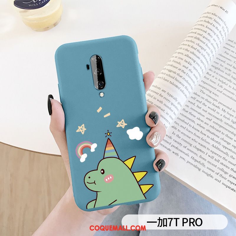 Étui Oneplus 7t Pro Tout Compris Incassable Dessin Animé, Coque Oneplus 7t Pro Bleu Silicone