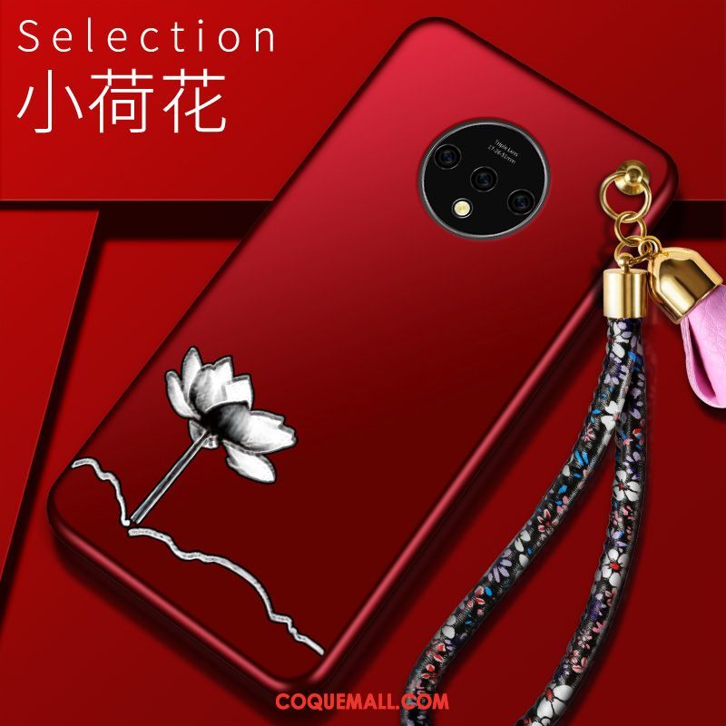 Étui Oneplus 7t Rouge Fluide Doux Protection, Coque Oneplus 7t Tout Compris Personnalité