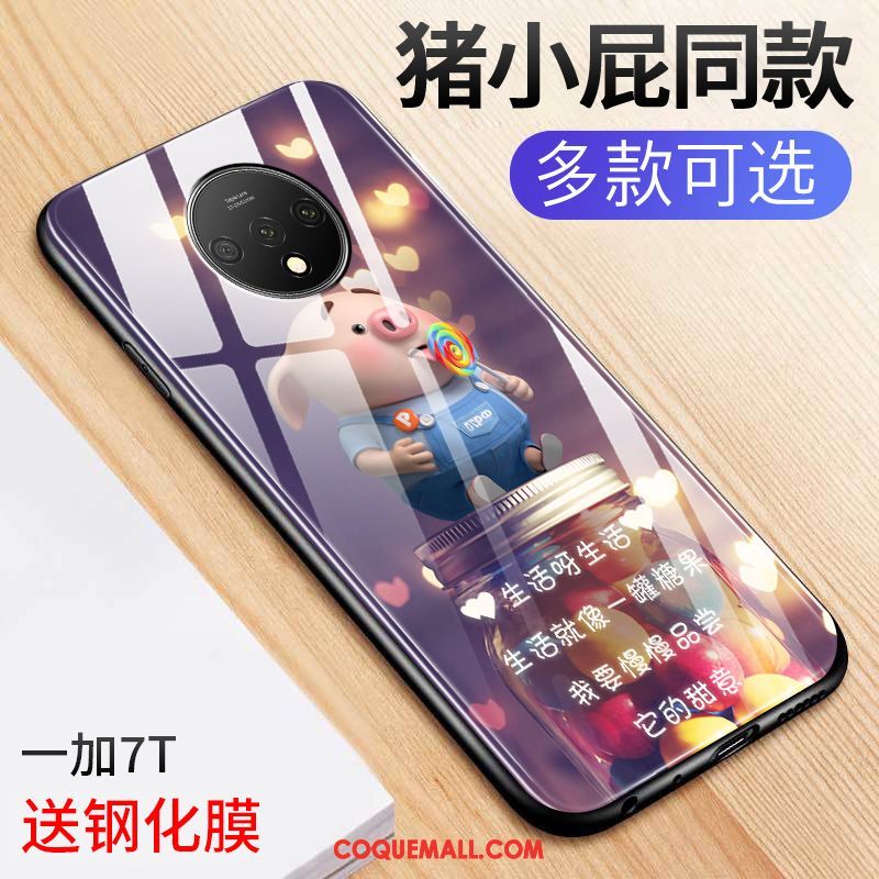 Étui Oneplus 7t Verre Amoureux Charmant, Coque Oneplus 7t Petit Nouveau