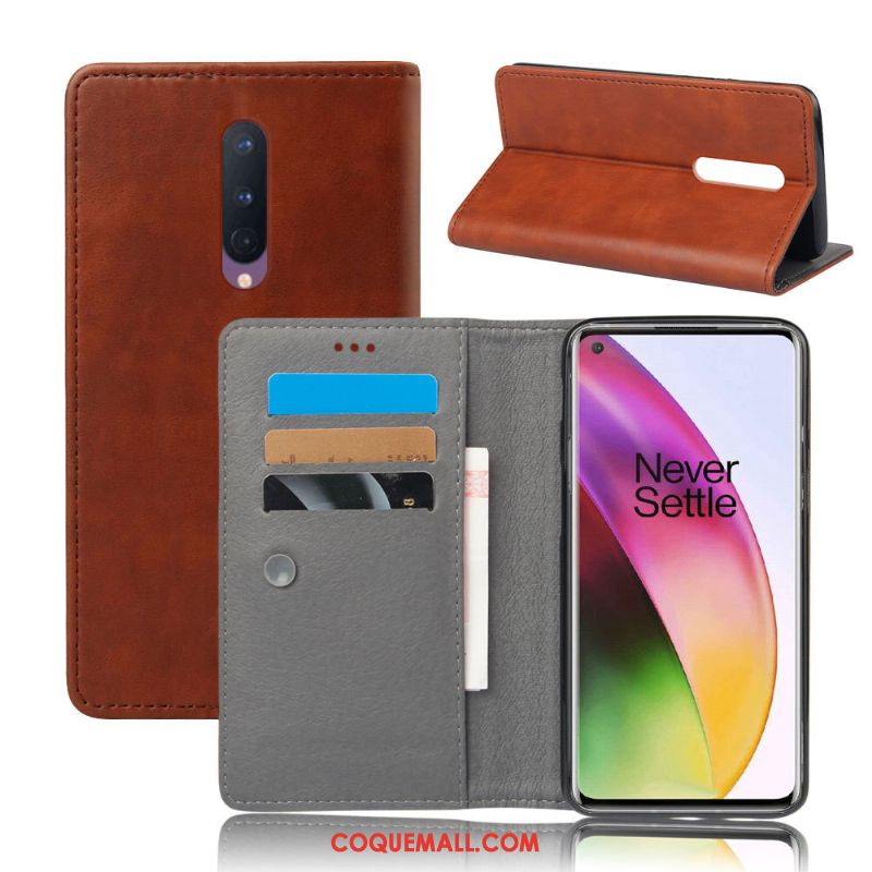 Étui Oneplus 8 Carte Tout Compris Téléphone Portable, Coque Oneplus 8 En Cuir Protection