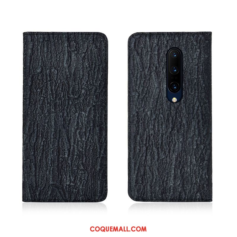 Étui Oneplus 8 Cuir Véritable Clamshell Arbres, Coque Oneplus 8 Téléphone Portable Incassable