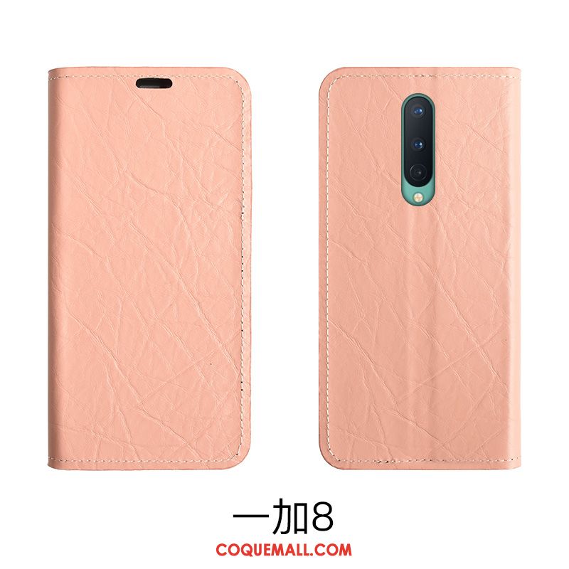 Étui Oneplus 8 En Cuir Incassable Protection, Coque Oneplus 8 Carte Rouge