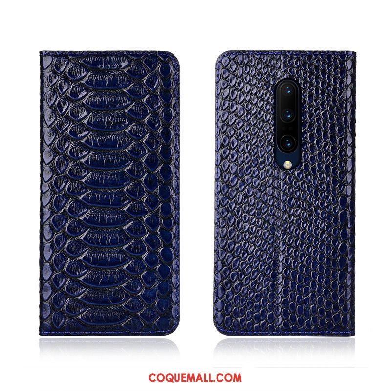 Étui Oneplus 8 Incassable Cuir Véritable Protection, Coque Oneplus 8 Fluide Doux Silicone