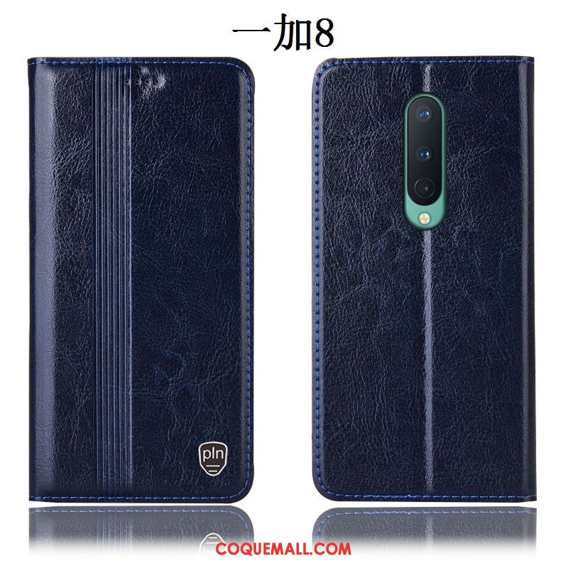 Étui Oneplus 8 Incassable Protection Tout Compris, Coque Oneplus 8 Bleu Téléphone Portable