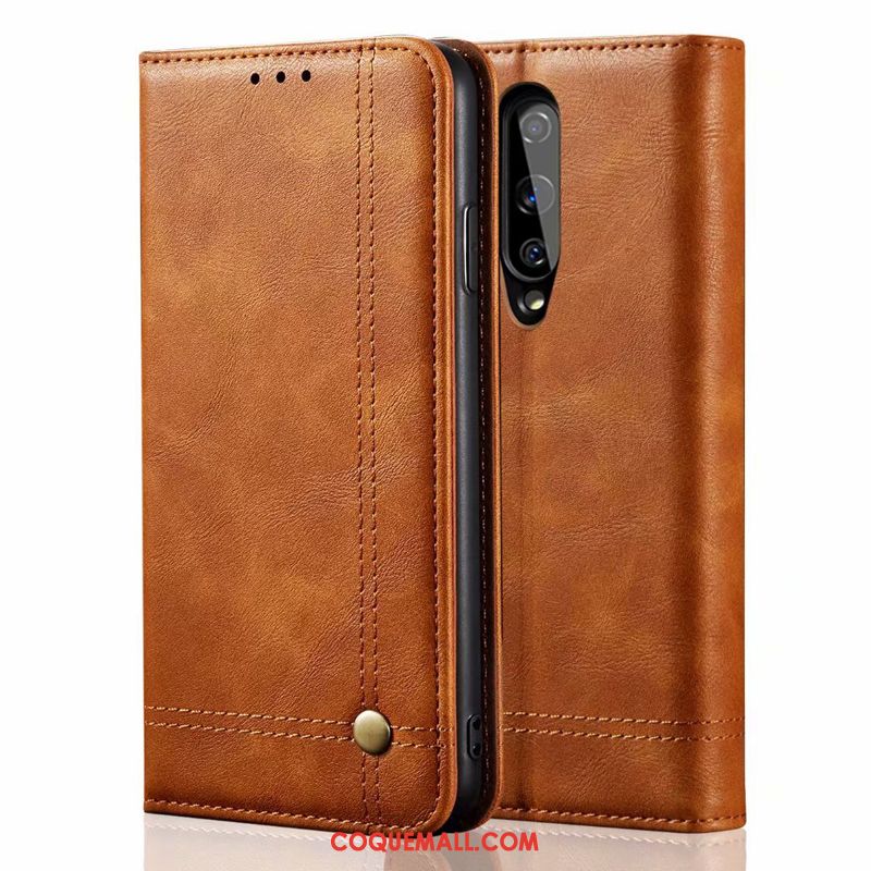 Étui Oneplus 8 Magnétisme Business Noir, Coque Oneplus 8 En Cuir Border