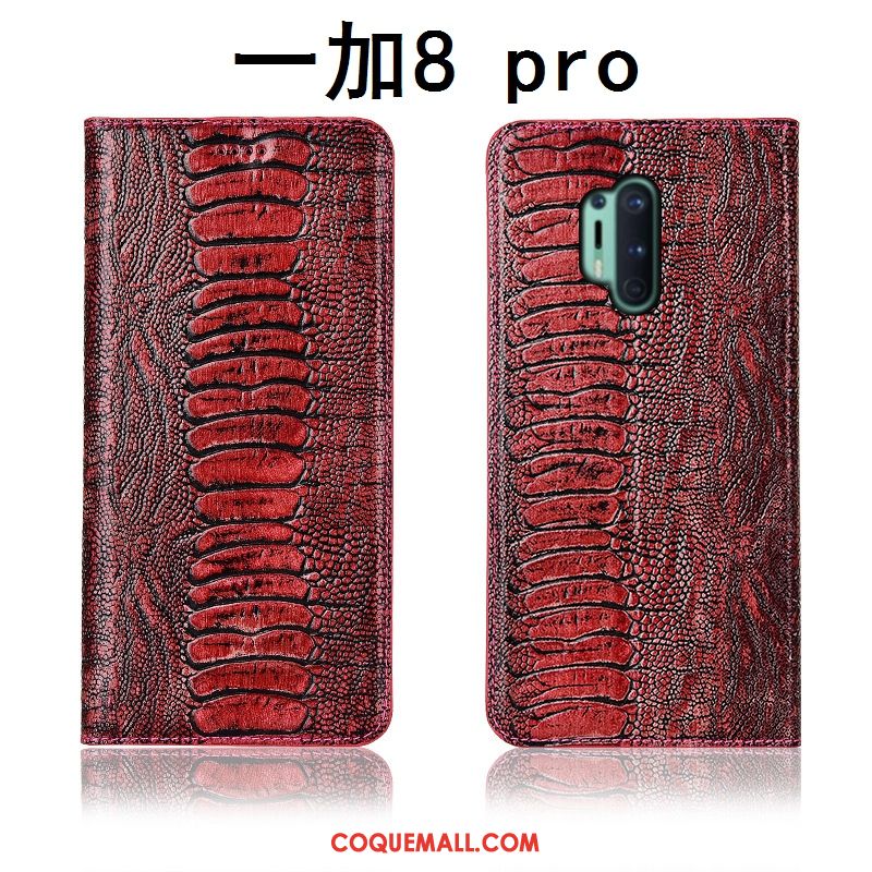 Étui Oneplus 8 Pro Cuir Véritable Incassable Téléphone Portable, Coque Oneplus 8 Pro Silicone Clamshell Braun