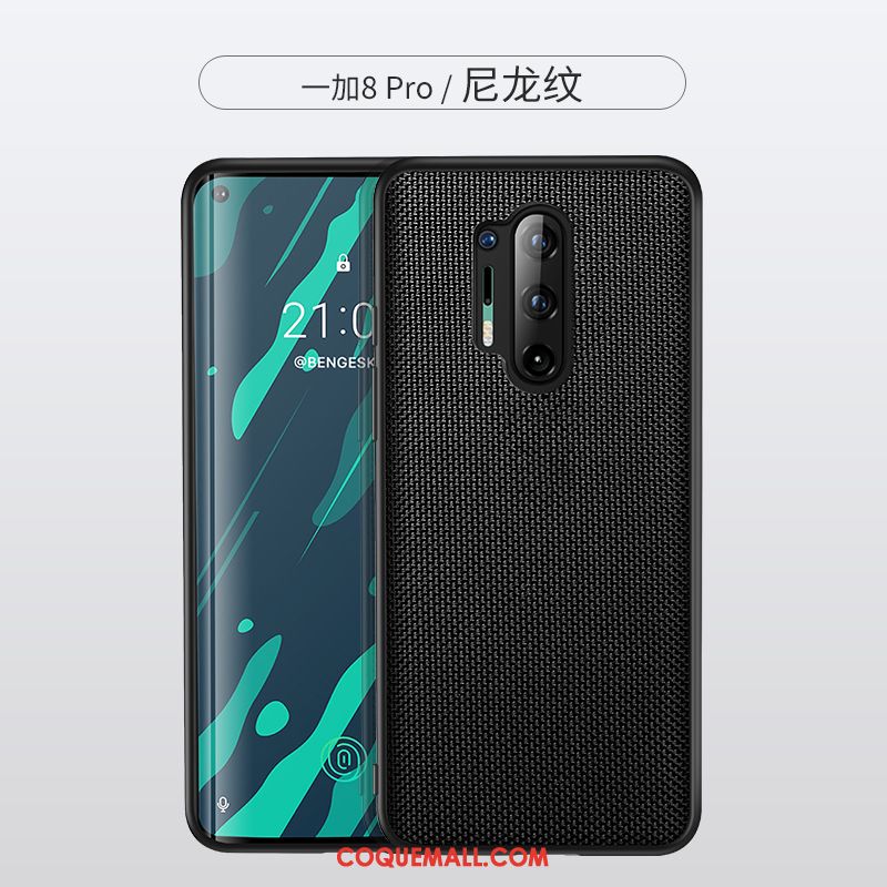 Étui Oneplus 8 Pro Fibre Silicone Fluide Doux, Coque Oneplus 8 Pro Nylon Incassable