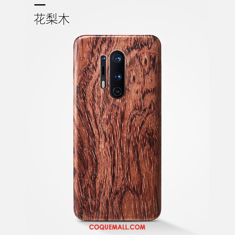 Étui Oneplus 8 Pro Incassable Noir Bois, Coque Oneplus 8 Pro En Bois Tout Compris