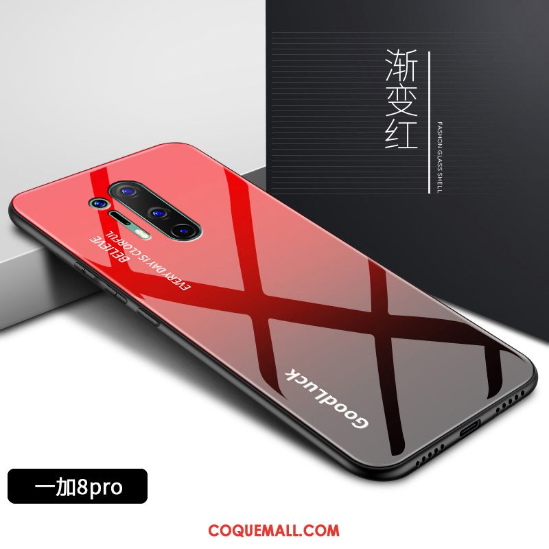 Étui Oneplus 8 Pro Incassable Simple Net Rouge, Coque Oneplus 8 Pro Protection Silicone