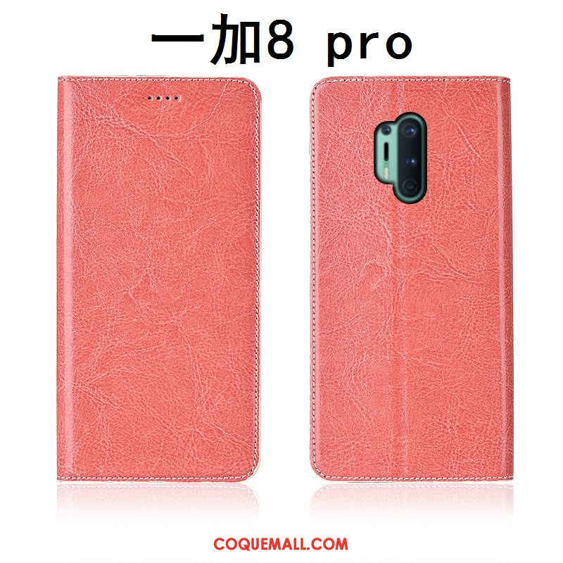 Étui Oneplus 8 Pro Modèle Fleurie Cuir Véritable Clamshell, Coque Oneplus 8 Pro Téléphone Portable Fluide Doux Braun