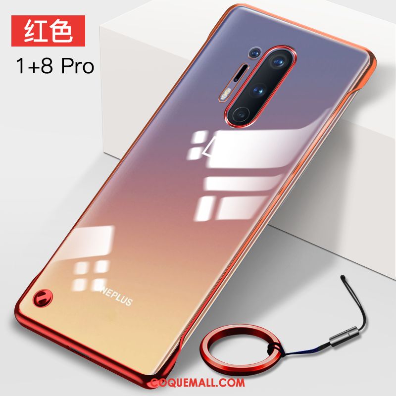 Étui Oneplus 8 Pro Net Rouge Difficile Placage, Coque Oneplus 8 Pro Sac Très Mince