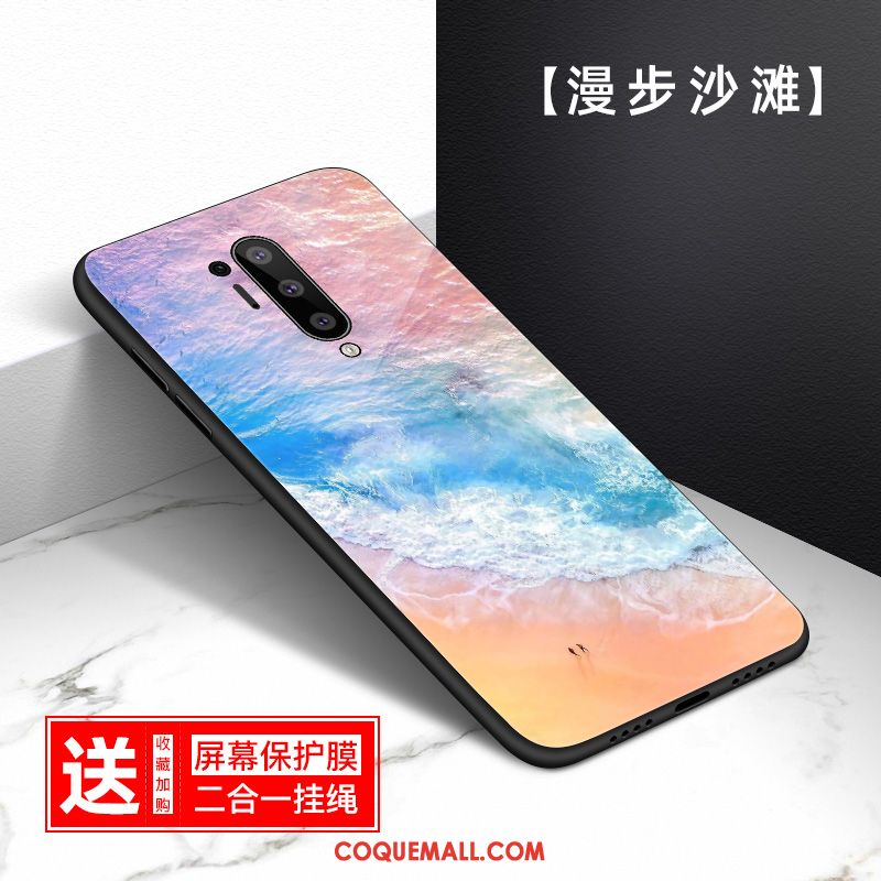 Étui Oneplus 8 Pro Verre Trempé Personnalisé Cœur, Coque Oneplus 8 Pro Personnalité Mode