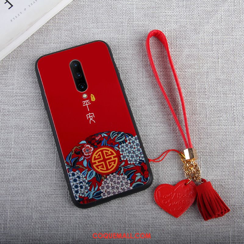 Étui Oneplus 8 Protection Téléphone Portable Rouge, Coque Oneplus 8 Ornements Suspendus Incassable