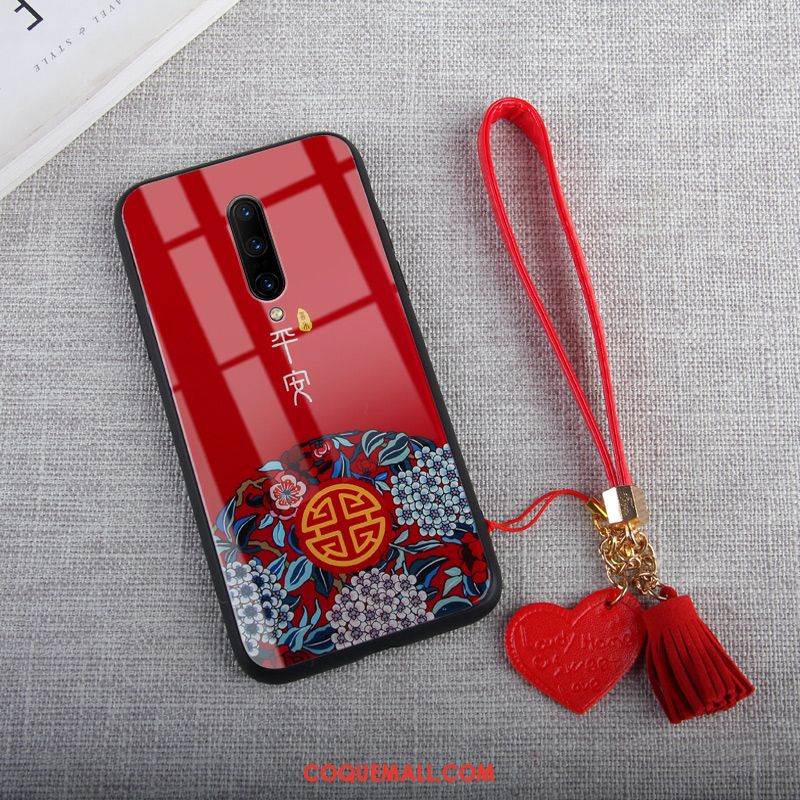 Étui Oneplus 8 Protection Téléphone Portable Rouge, Coque Oneplus 8 Ornements Suspendus Incassable