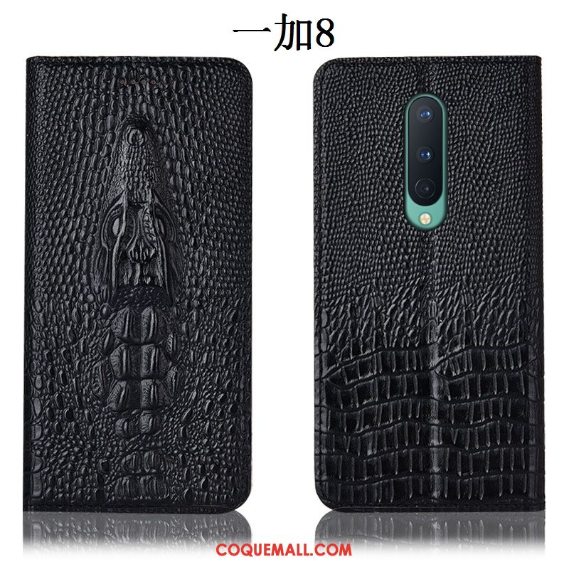 Étui Oneplus 8 Téléphone Portable Crocodile Protection, Coque Oneplus 8 En Cuir Incassable