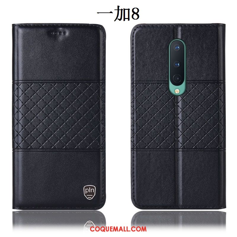 Étui Oneplus 8 Téléphone Portable En Cuir Rouge, Coque Oneplus 8 Incassable Protection