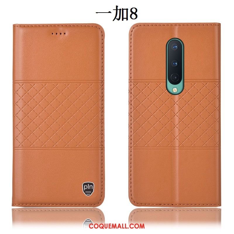 Étui Oneplus 8 Téléphone Portable En Cuir Rouge, Coque Oneplus 8 Incassable Protection