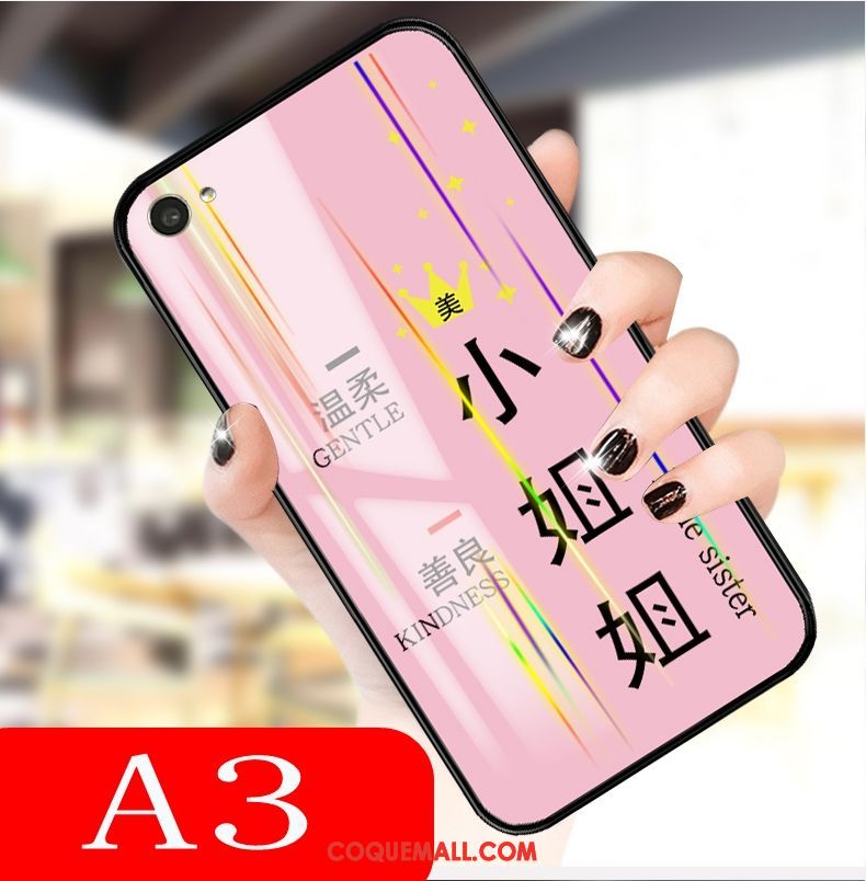 Étui Oppo A3 Charmant Mode Nouveau, Coque Oppo A3 Rose Verre