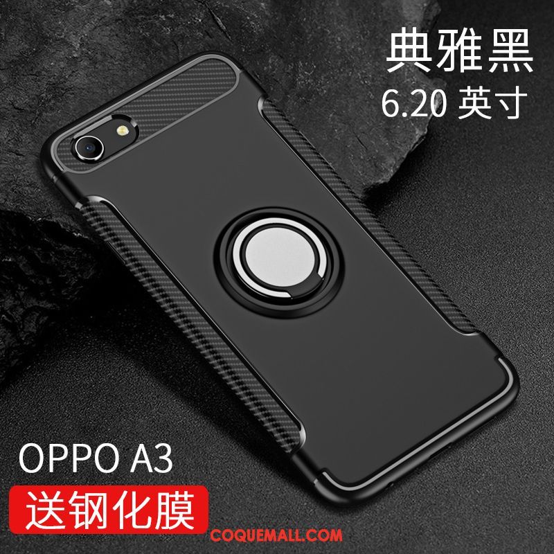 Étui Oppo A3 Fluide Doux Silicone Noir, Coque Oppo A3 Refroidissement Personnalité