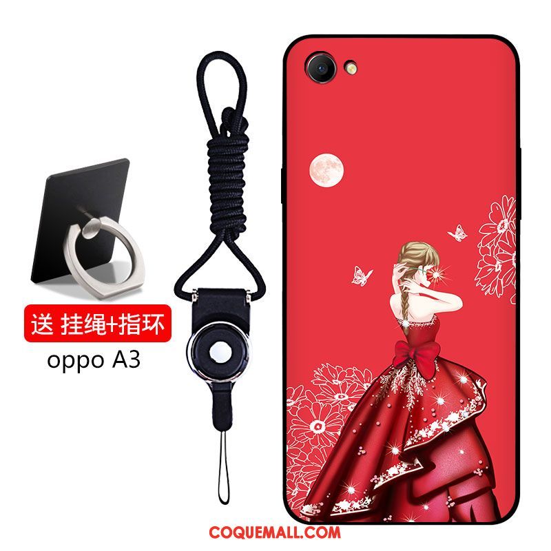 Étui Oppo A3 Incassable Rose Silicone, Coque Oppo A3 Téléphone Portable Protection