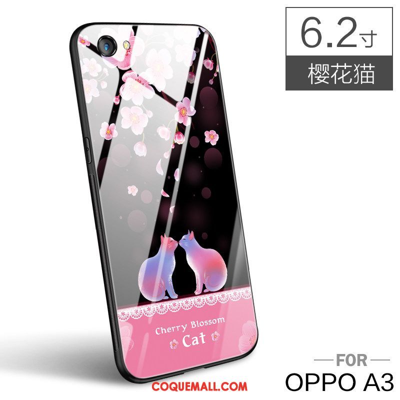 Étui Oppo A3 Personnalité Téléphone Portable Incassable, Coque Oppo A3 Cool Rose