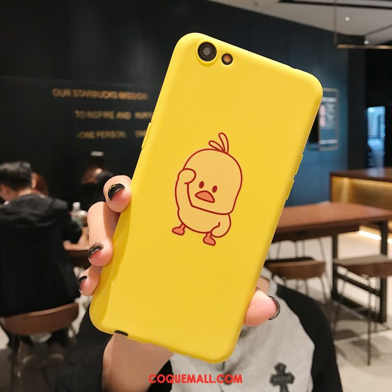 Étui Oppo A3 Petit Super Mignon Fluide Doux, Coque Oppo A3 Net Rouge Jaune