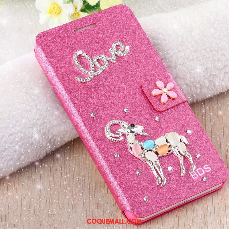 Étui Oppo A3 Protection Téléphone Portable Étui En Cuir, Coque Oppo A3 Ornements Suspendus Rose