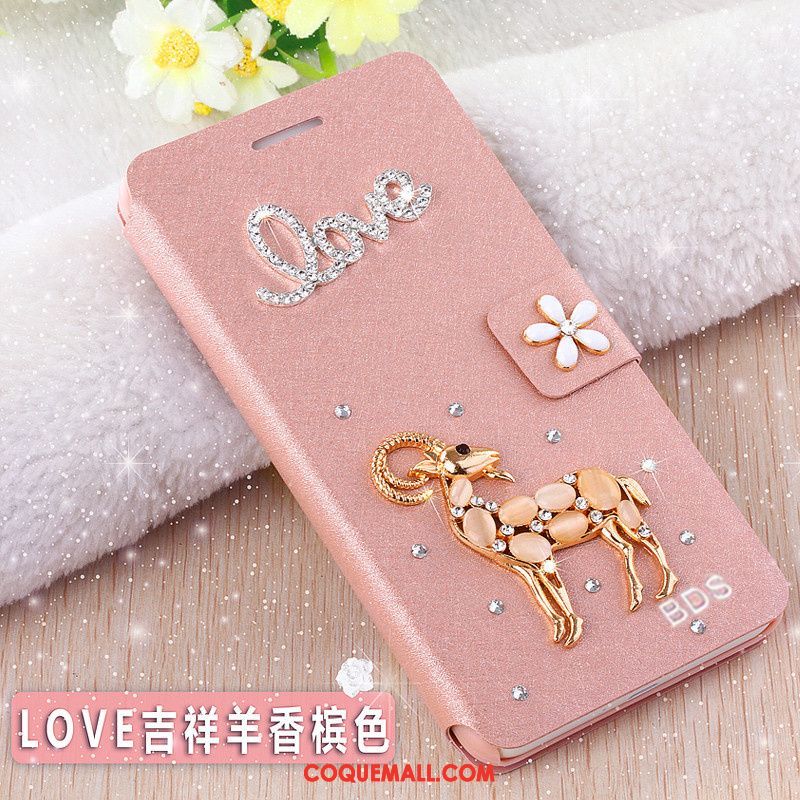 Étui Oppo A3 Protection Téléphone Portable Étui En Cuir, Coque Oppo A3 Ornements Suspendus Rose