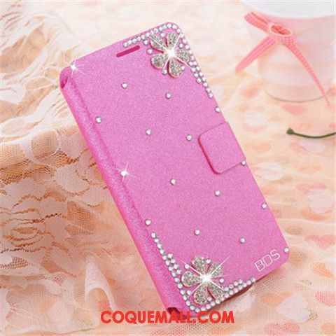 Étui Oppo A3 Protection Téléphone Portable Étui En Cuir, Coque Oppo A3 Ornements Suspendus Rose