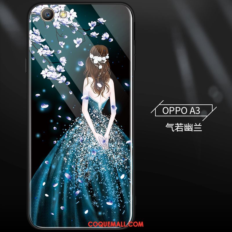 Étui Oppo A3 Silicone Fluide Doux Personnalité, Coque Oppo A3 Verre Protection