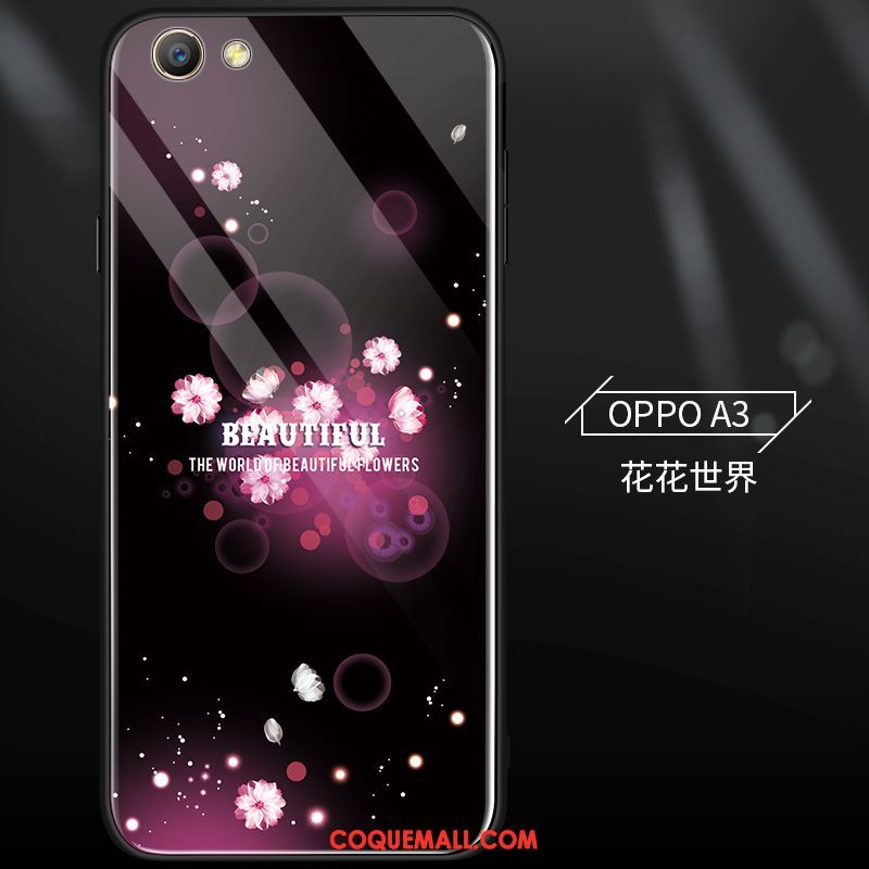 Étui Oppo A3 Silicone Fluide Doux Personnalité, Coque Oppo A3 Verre Protection