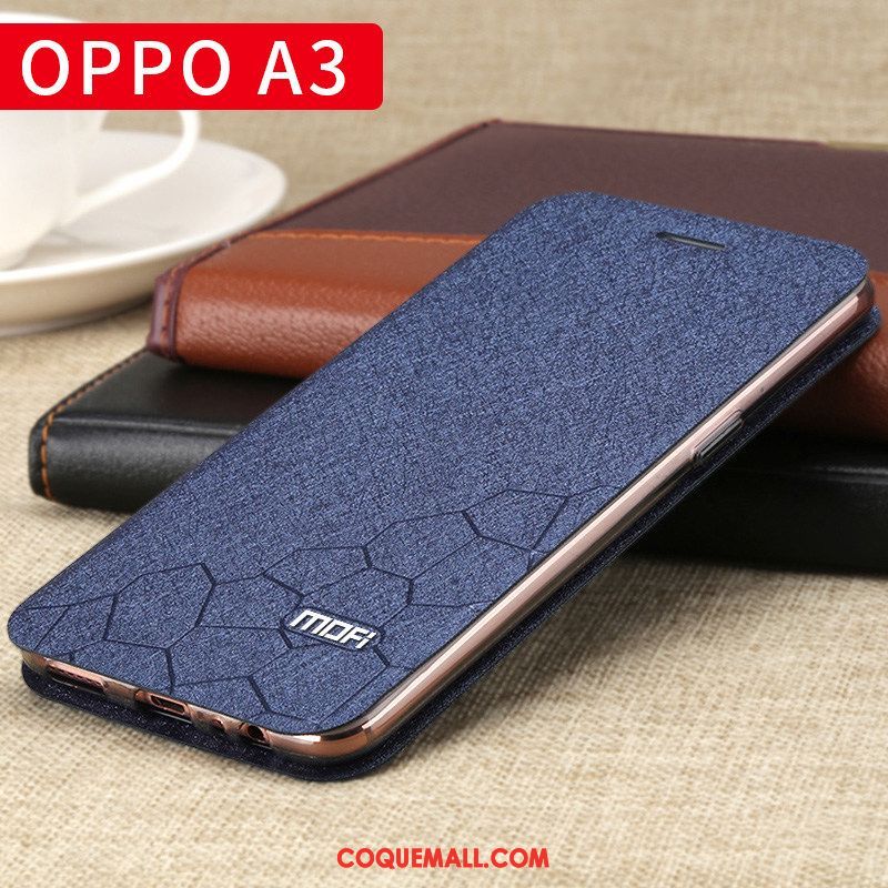 Étui Oppo A3 Tout Compris Clamshell Étui En Cuir, Coque Oppo A3 Fluide Doux Noir