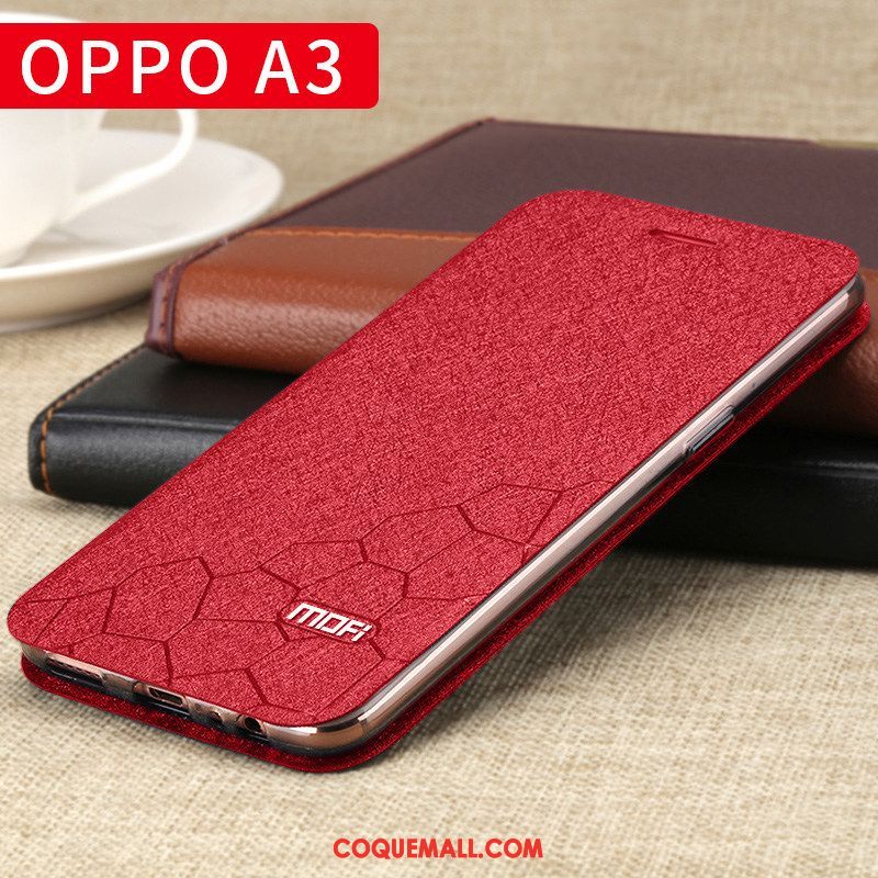 Étui Oppo A3 Tout Compris Clamshell Étui En Cuir, Coque Oppo A3 Fluide Doux Noir