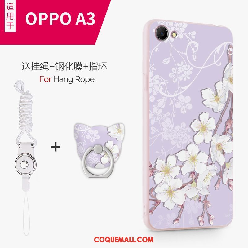 Étui Oppo A3 Téléphone Portable Fluide Doux Protection, Coque Oppo A3 Vert Créatif