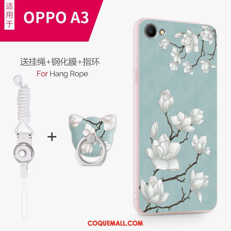 Étui Oppo A3 Téléphone Portable Fluide Doux Protection, Coque Oppo A3 Vert Créatif