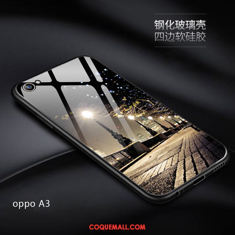 Étui Oppo A3 Téléphone Portable Personnalité Incassable, Coque Oppo A3 Miroir Très Mince