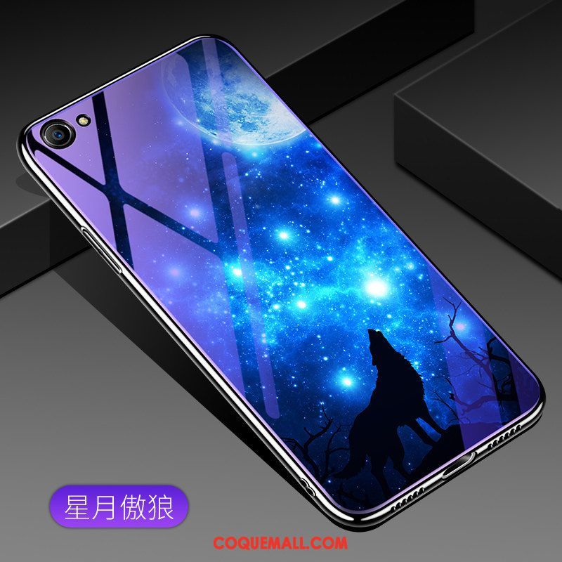 Étui Oppo A3 Verre Bleu Tendance, Coque Oppo A3 Tout Compris Incassable