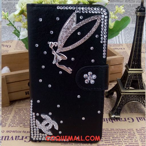 Étui Oppo A31 En Cuir Strass Téléphone Portable, Coque Oppo A31 Noir