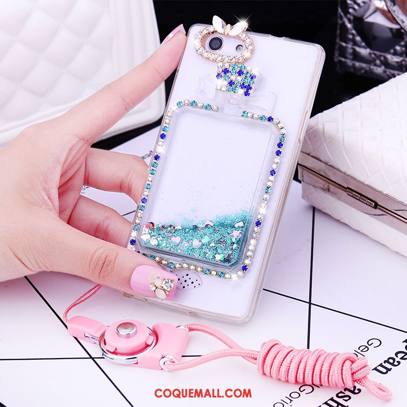 Étui Oppo A31 Fluide Doux Strass Ornements Suspendus, Coque Oppo A31 Rose Téléphone Portable