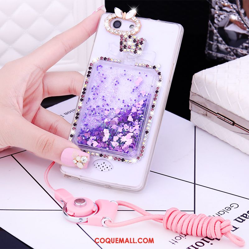 Étui Oppo A31 Fluide Doux Strass Ornements Suspendus, Coque Oppo A31 Rose Téléphone Portable