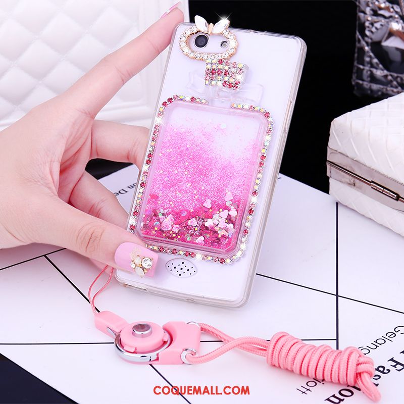 Étui Oppo A31 Fluide Doux Strass Ornements Suspendus, Coque Oppo A31 Rose Téléphone Portable