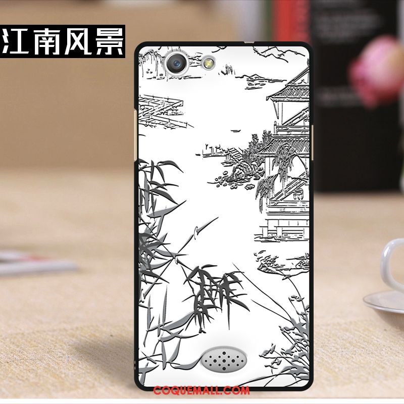 Étui Oppo A31 Gaufrage Protection Dessin Animé, Coque Oppo A31 Noir Téléphone Portable