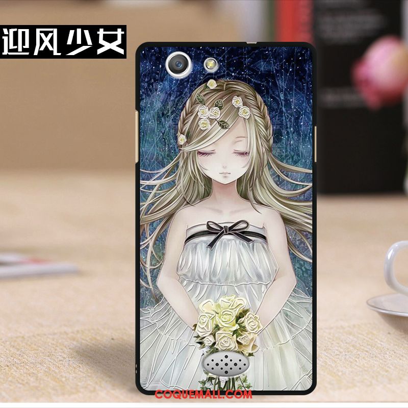 Étui Oppo A31 Gaufrage Protection Dessin Animé, Coque Oppo A31 Noir Téléphone Portable