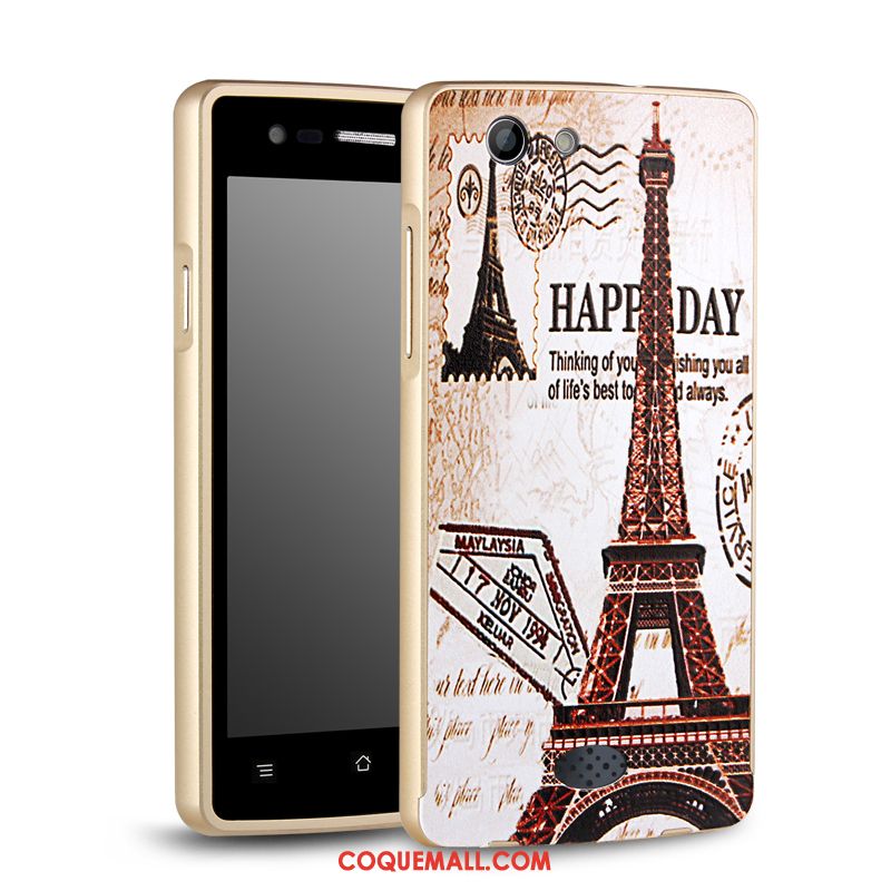 Étui Oppo A31 Jaune Légère Métal, Coque Oppo A31 Téléphone Portable Protection