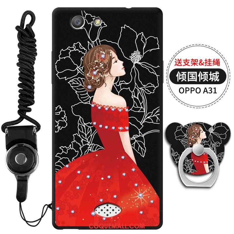 Étui Oppo A31 Téléphone Portable Noir Tendance, Coque Oppo A31